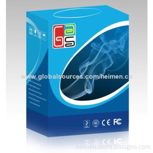 100-240V AC Dual-sensor Gas and CO Independent Alarm with 9V Rechargeable Backup Battery